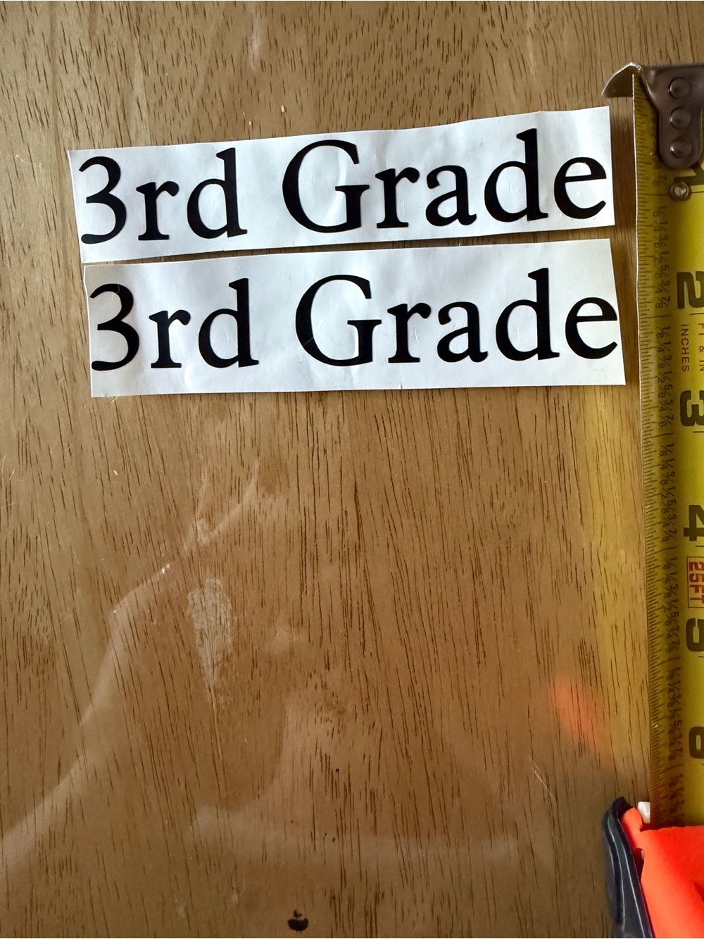 3rd Grade vinyl Decal - Black Text